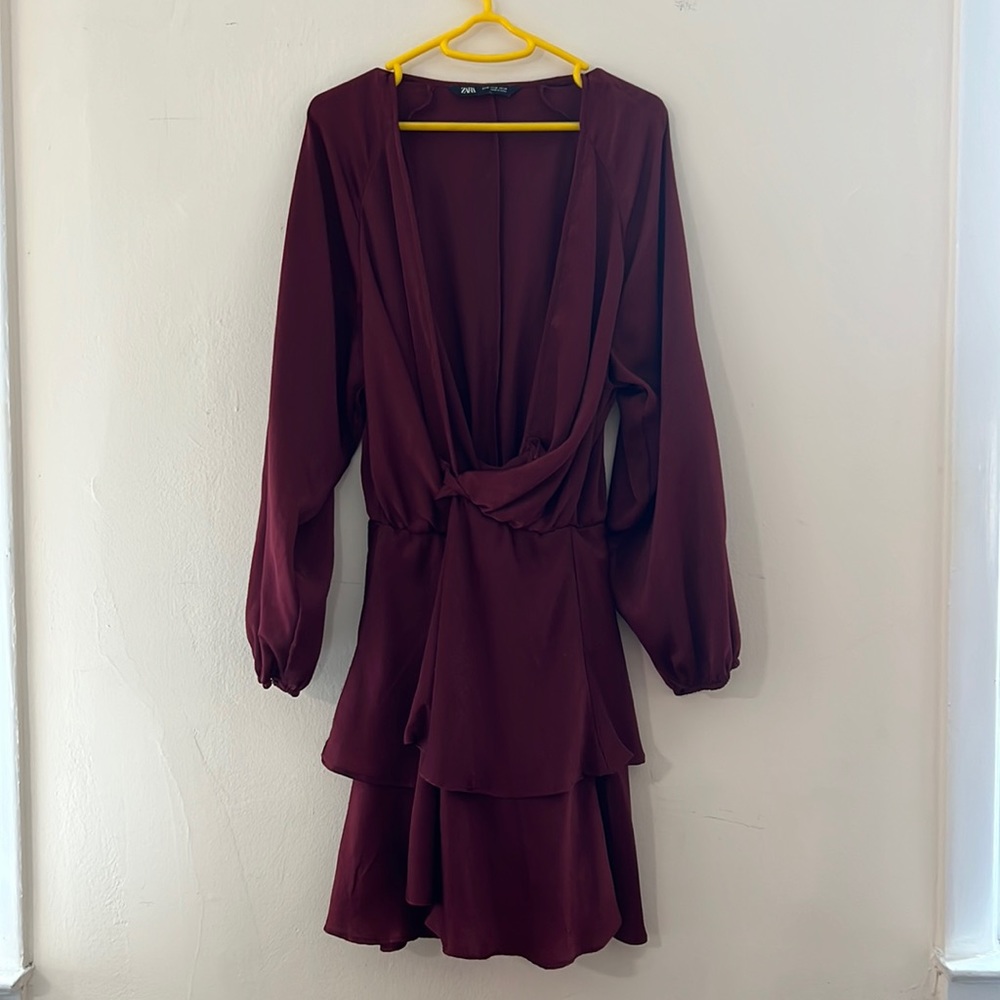 Zara mini flutter dress medium